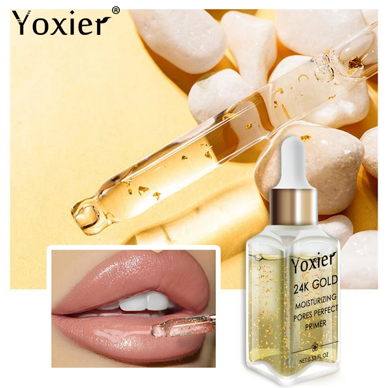  YOXIER 24K золото и цветение вишни праймер Сыворотка для ЛИЦА ПРАЙМЕР частная марка органический