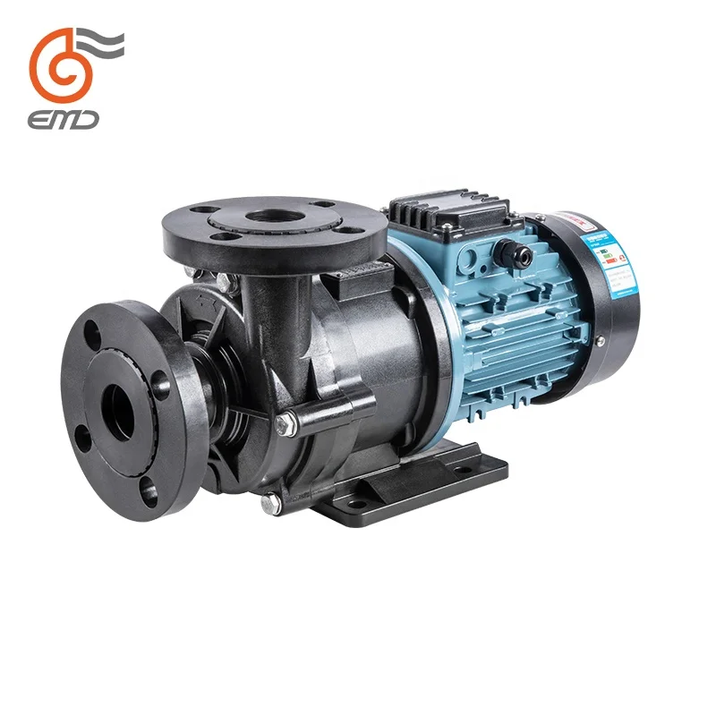 370w chemical pump non leakage corrosion resistant PP/PVDF material circulating centrifugal magnetic pump manufacturer for PCB