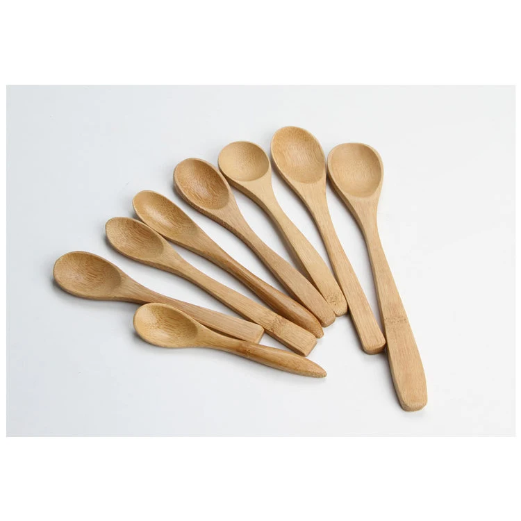 Wholesale Custom Bamboo Wooden Mini Small Large Coffee Tea Honey Dinning Spoon With Logo