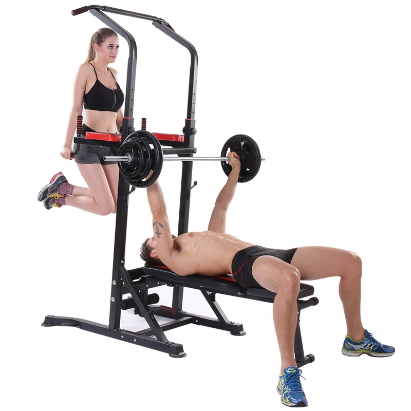 Chin-up Tower Fitness Workout Dipping Station Push Up Bar Multi Functional Power Tower