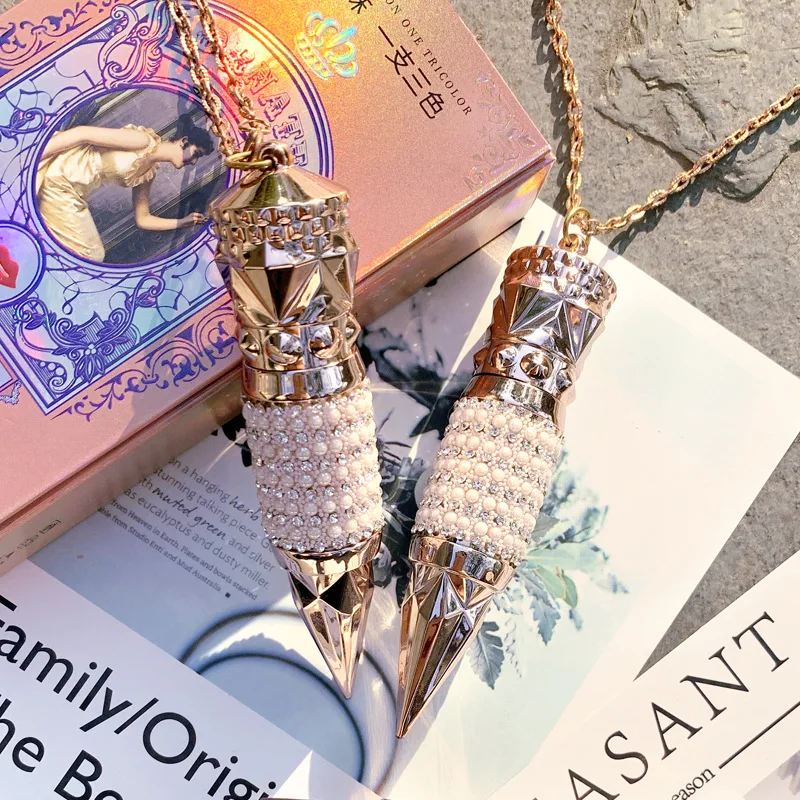 Tricolor lipstick matte soft mist rotten tomato cow blood color moisturizing lipstick