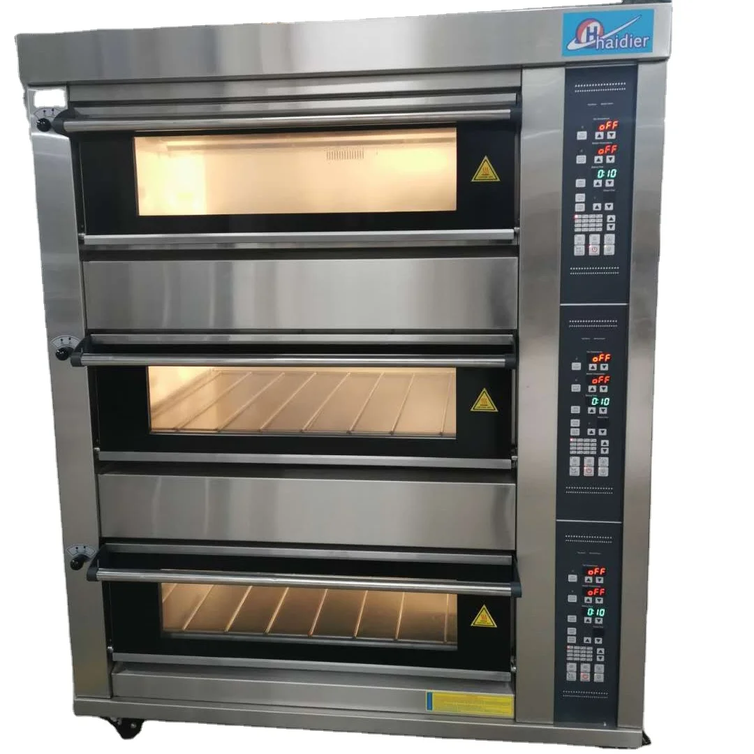 Competitive High Quality Stainless Steel 304  Commercial Gas /electricdeck Oven  3 Deck 6/9 Trays Bakery Oven Prices
