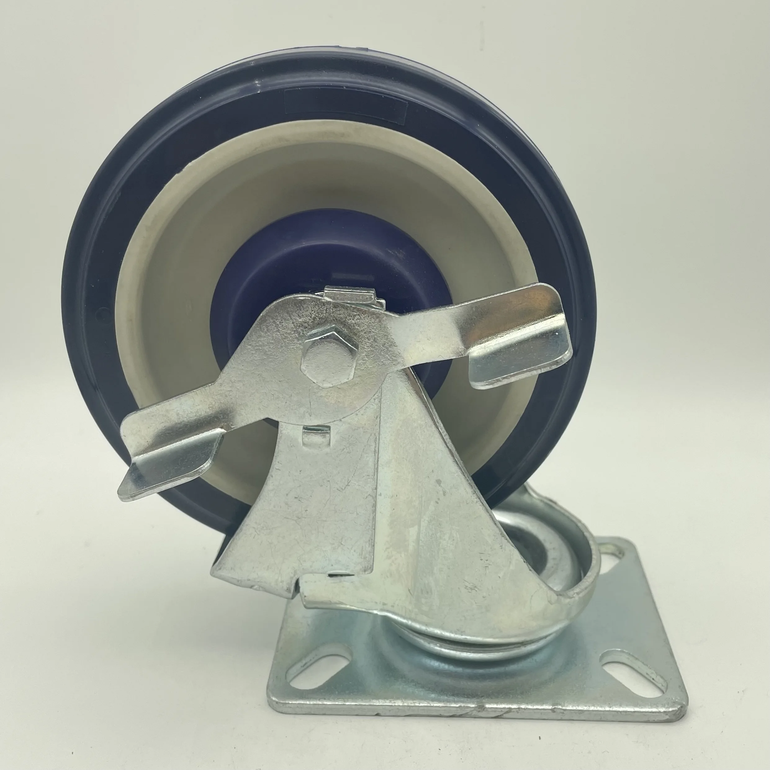 6inch 8inch factory supply caster wheel flat top Medium Duty Wheels with Brake for Trolley Shelf