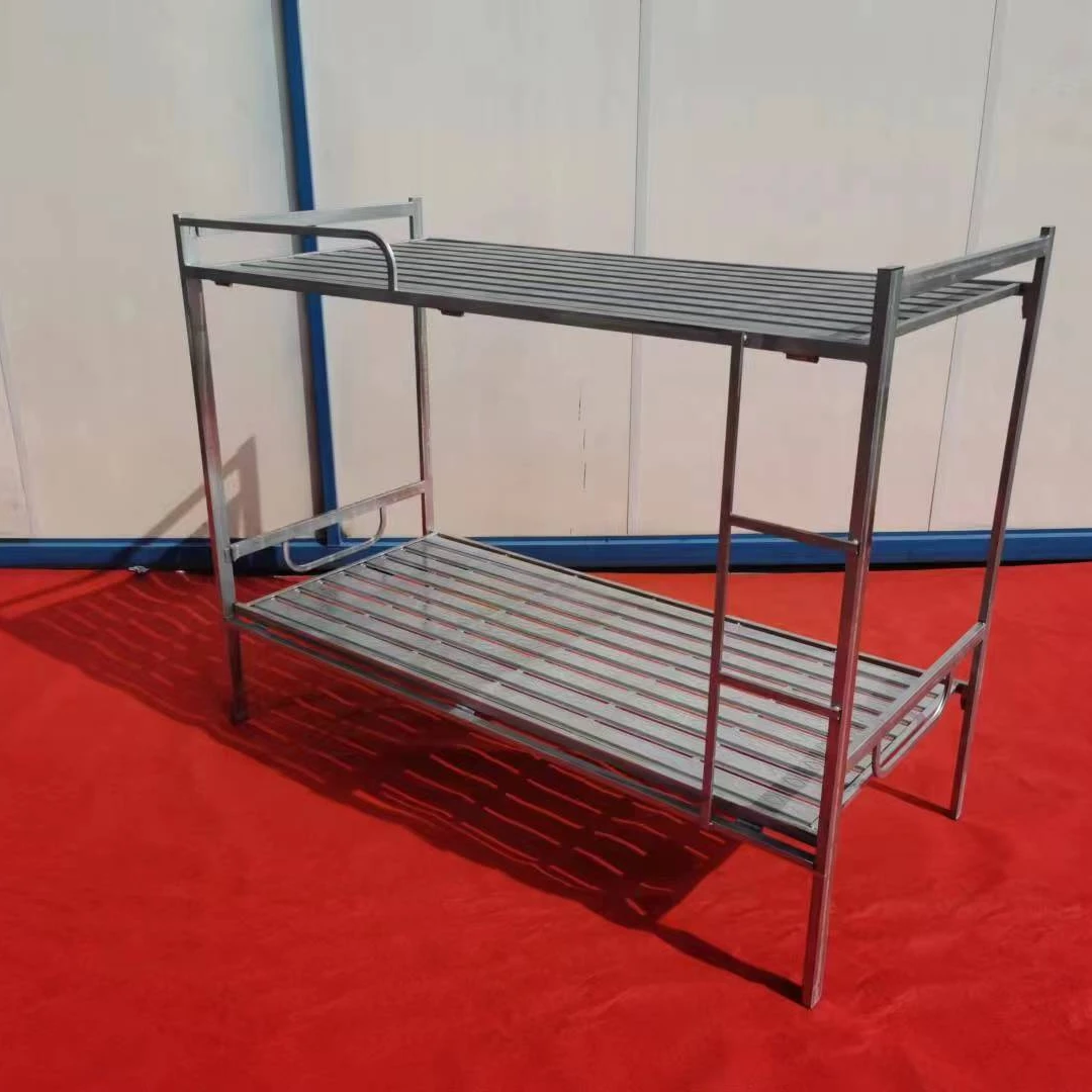 Low price and high quality modern style thickened steel bunk bed double iron frame bed