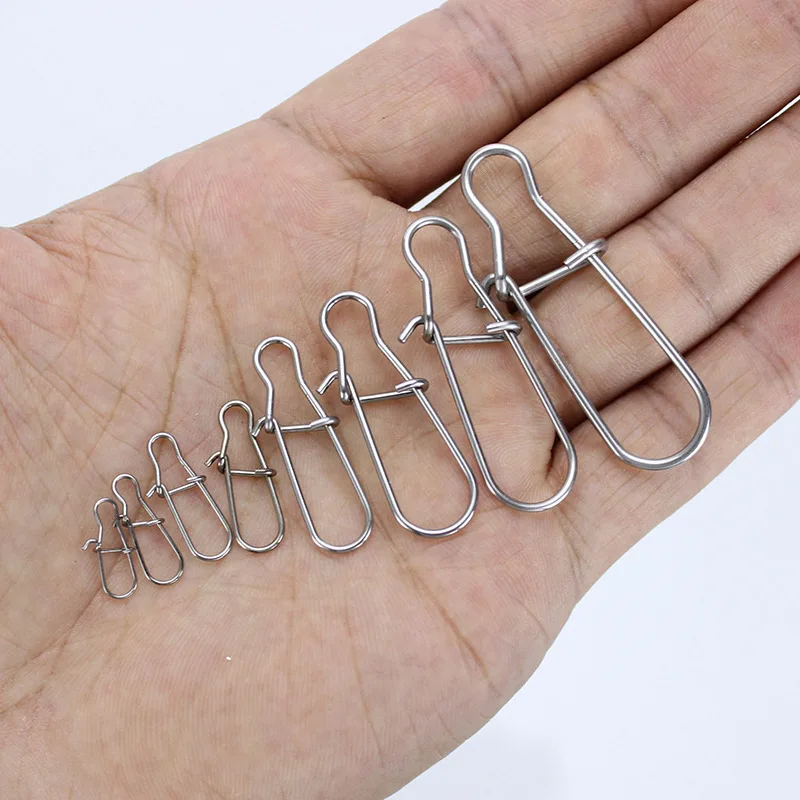 0# 1# 2# 3# 4# 5# 6# 7# 8# Snap Outdoor Fishing Clip Stainless Steel Fishing Enhanced Pin Fishing Accessories
