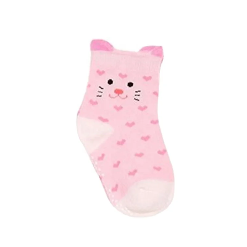 AJ 18352, детские мягкие носки из модала с рисунком hello cat и манжетами с 3d ушками