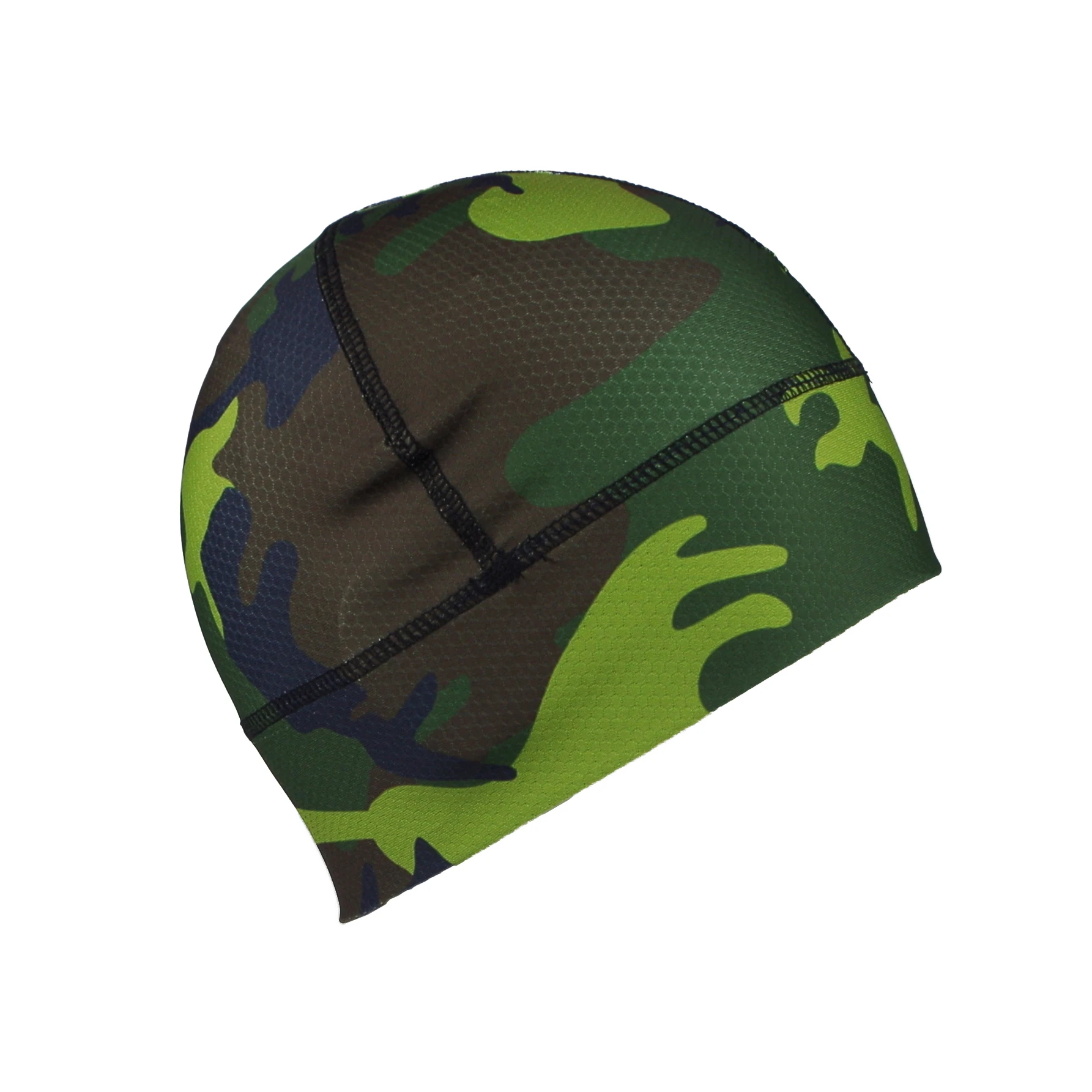 Customize Sports Beanie Printed Stretchy Elastic Men Women Lady Gym Running Fishing Spring Summer Mesh Breathable Camo Skull Cap