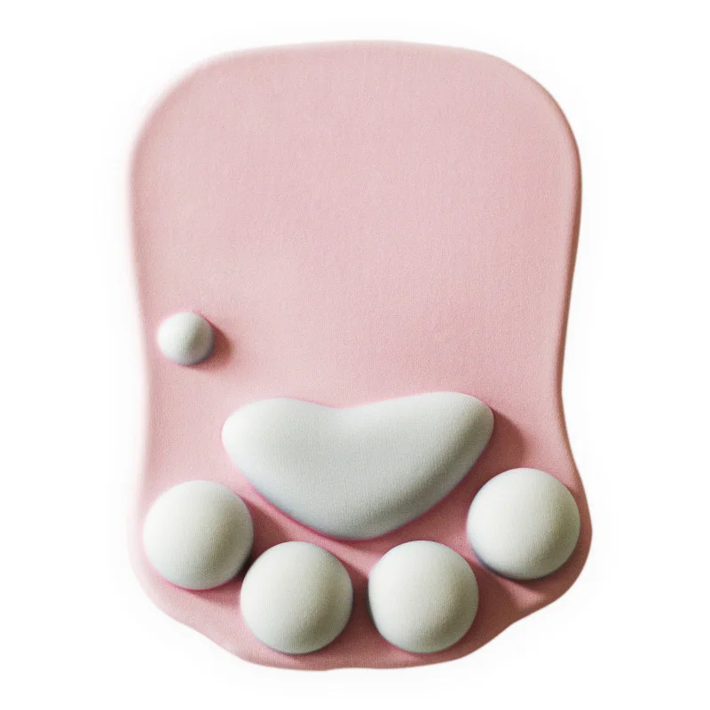 Oem Odm Cartoon Mouse Pad Keyboard Wrist Cushion Soft Silicone Cute Sublimation Black Cat Paw Mouse Pad Ergonomic