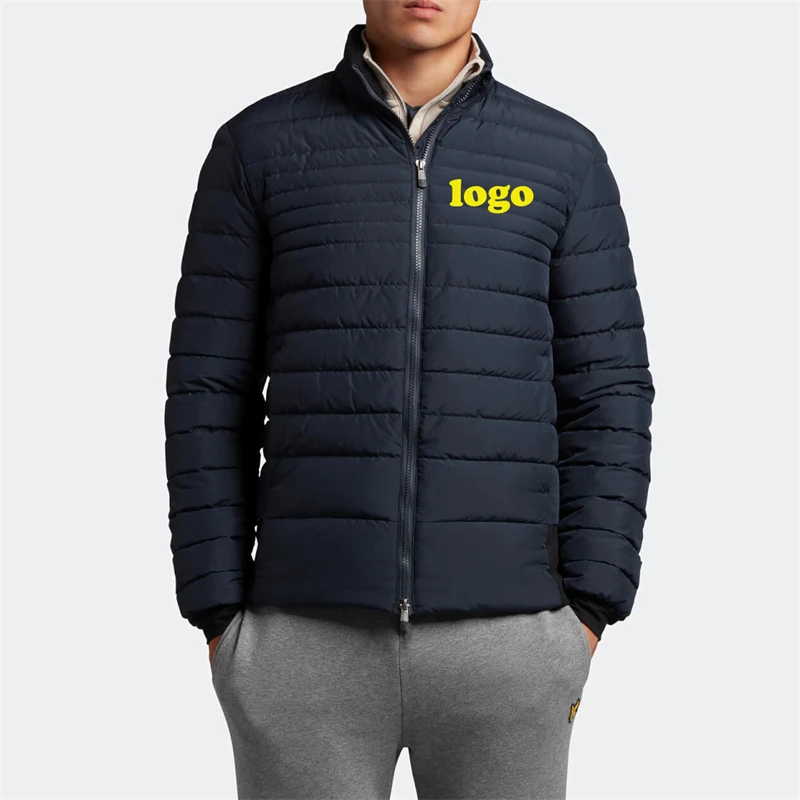 LF Embroidery Logo Warm Outdoor Coat Down Puffer Jackets Back Stretch Quilted Men Golf Jacket