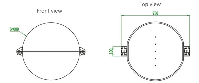 Overhead wire warning sphere rotating obstacle power line markers balls