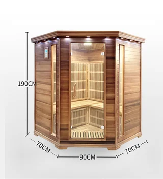 Прямая Продажа с фабрики оптовая продажа hemlock cedar 3 человека Крытый уголок для дома Дальняя инфракрасная карбоновая панель сауна