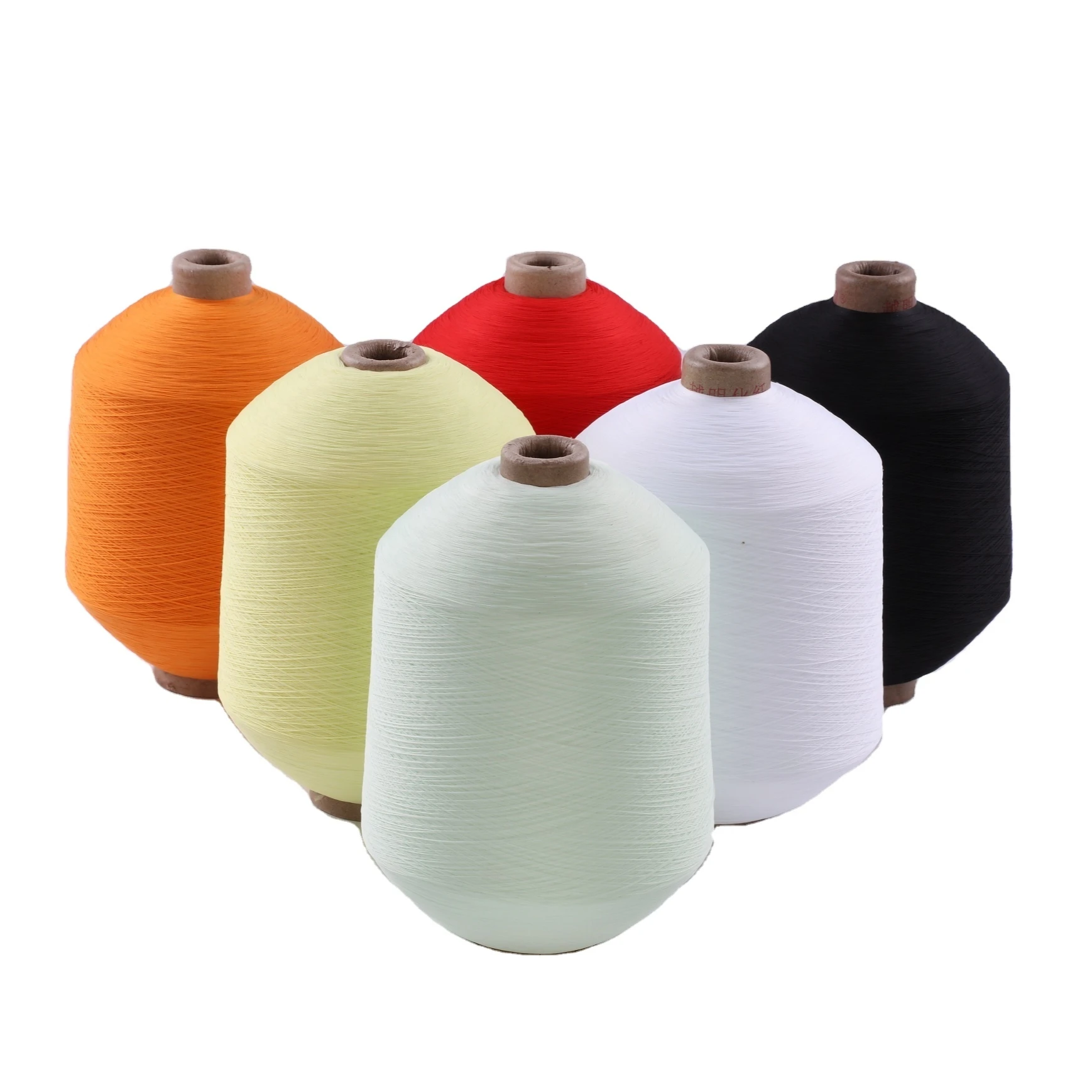 Widely used in the textile industry of various colors of high elasticity and comfort high stretch PES polyester yarn