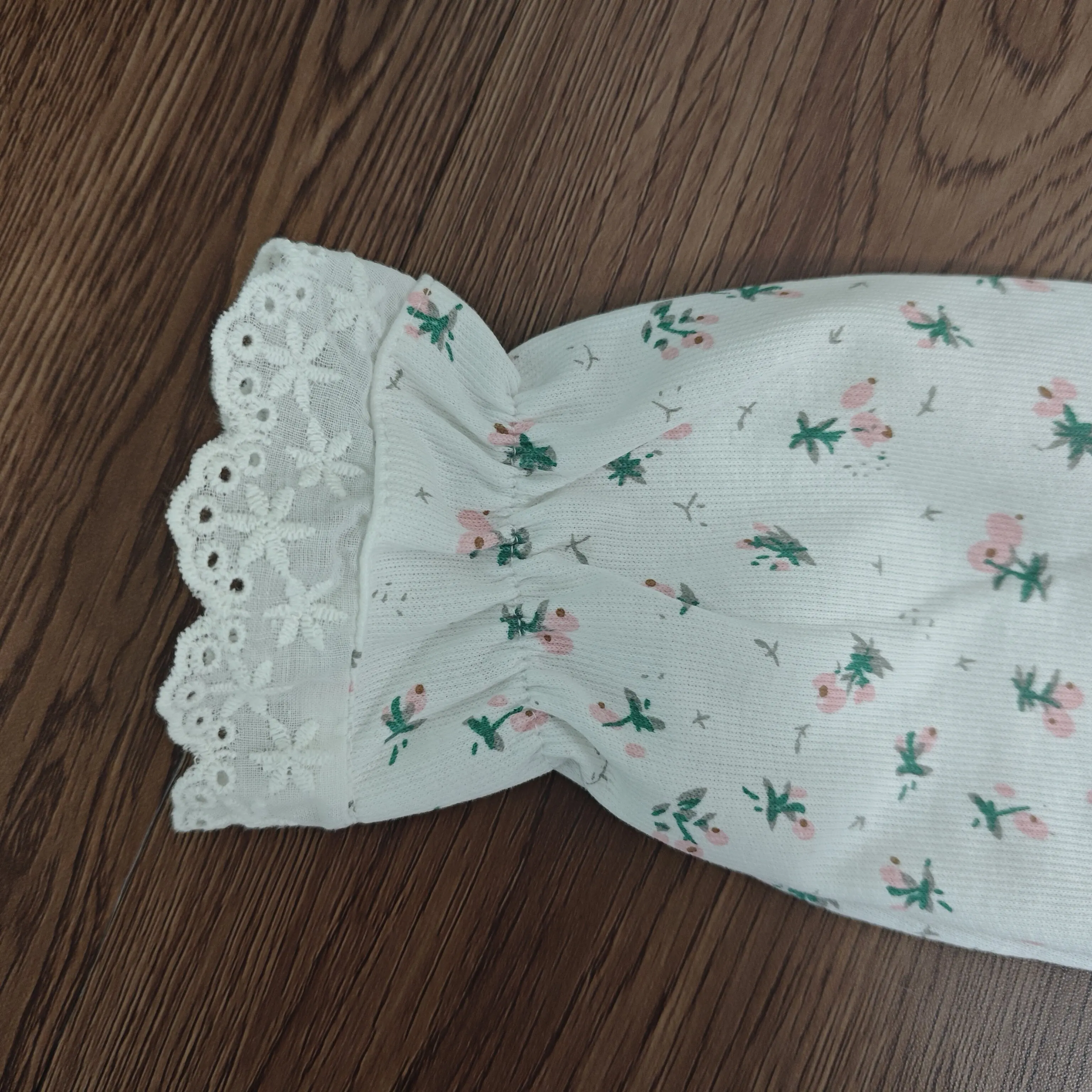 RTS  Baby Girl Floral Printed Dress Long Sleeve with Ruffle Lace for Kids Casual Dress Sweet Style Children Dress