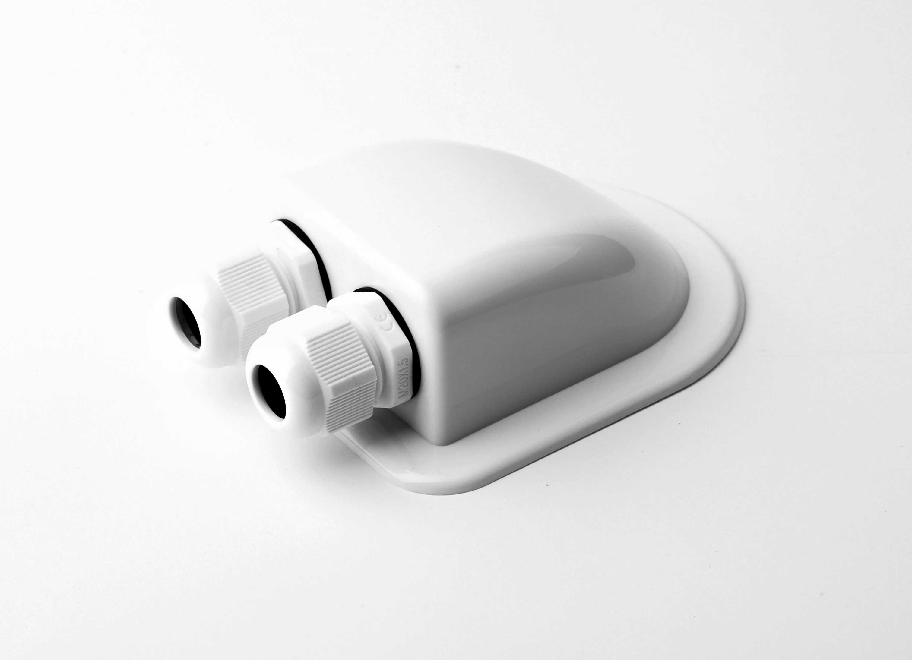 Roof Duct IP68 Waterproof ABS Solar Cable single Entry Gland Input Socket for 6-12mm Satellite Air Conditioner Caravan Boat moto