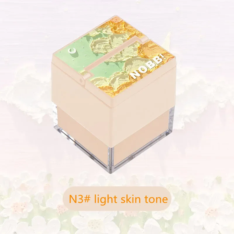 NOBB private label oil control lasting and sweat-proof concealer oil painting small sugar cube oil painting small loose powder
