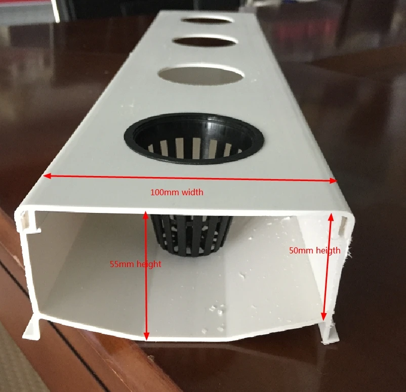 efficient growing Hydroponic NFT system 100x50mm NFT