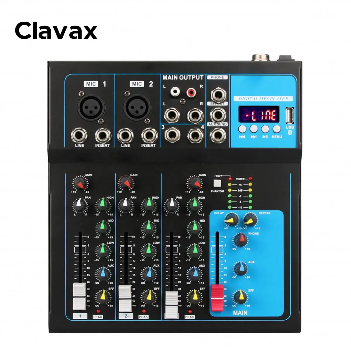 Профессиональный микшер Clavax F4 с 4 каналами