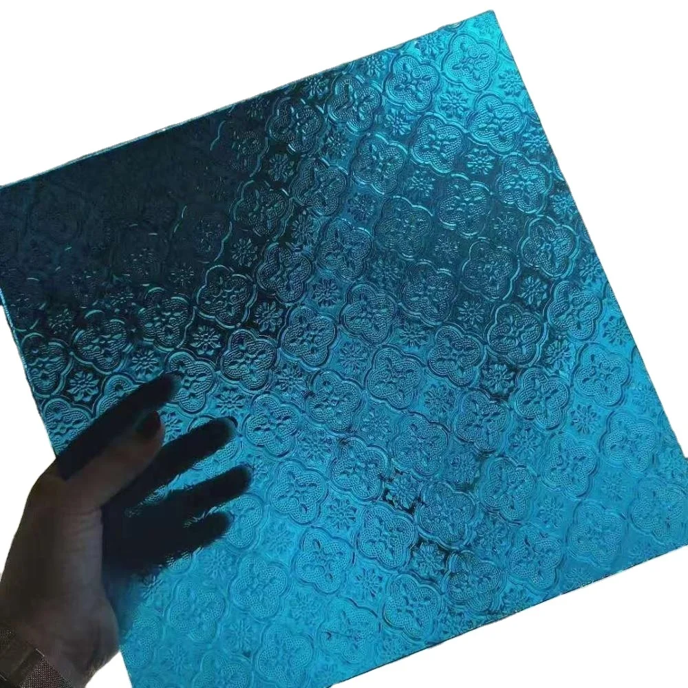 China factory 1.8mm 2mm 3mm 4mm 5mm 6mm 8mm 10mm 12mm decoration glass colored patterned figured corrugated glass