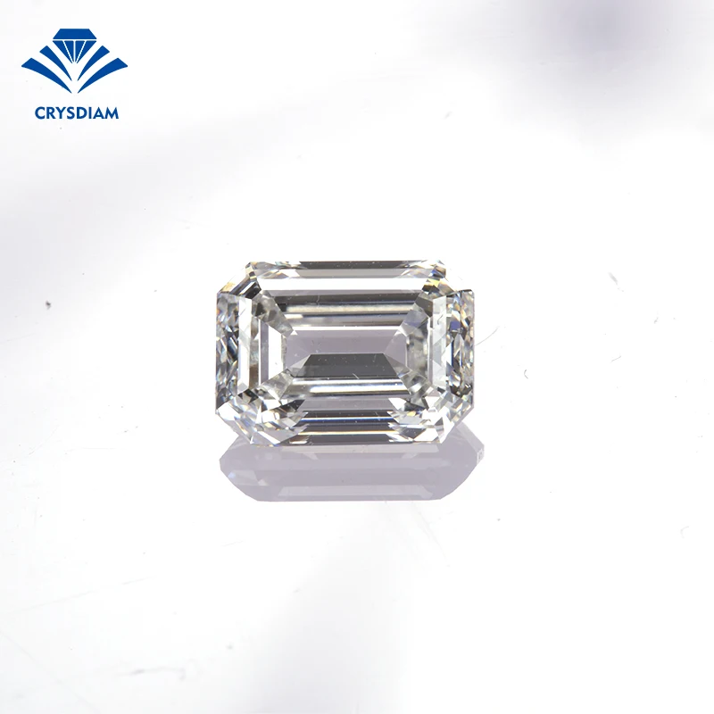 CRYSDIAM Emerald Cut VVS2 loose diamonds  vvs fancy diamond lab grown diamonds for sale