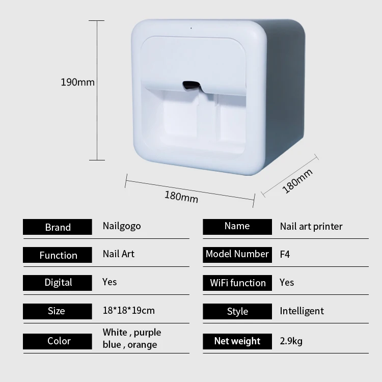 Nailgogo 3d professional manicure accessory digital fingernails art machine electric inkjet nail printer