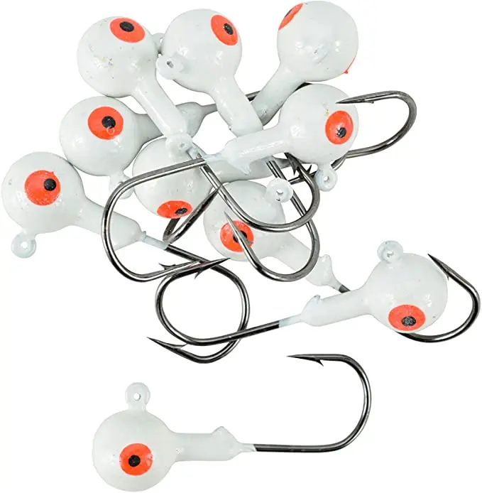 JH02 8 Size Metal head jig luminous weight Fish hook customization