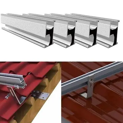 Pv Solar Brick Roof Mounting Set 1 Module Bracket Rail Roof Hook 35-50MM Thick