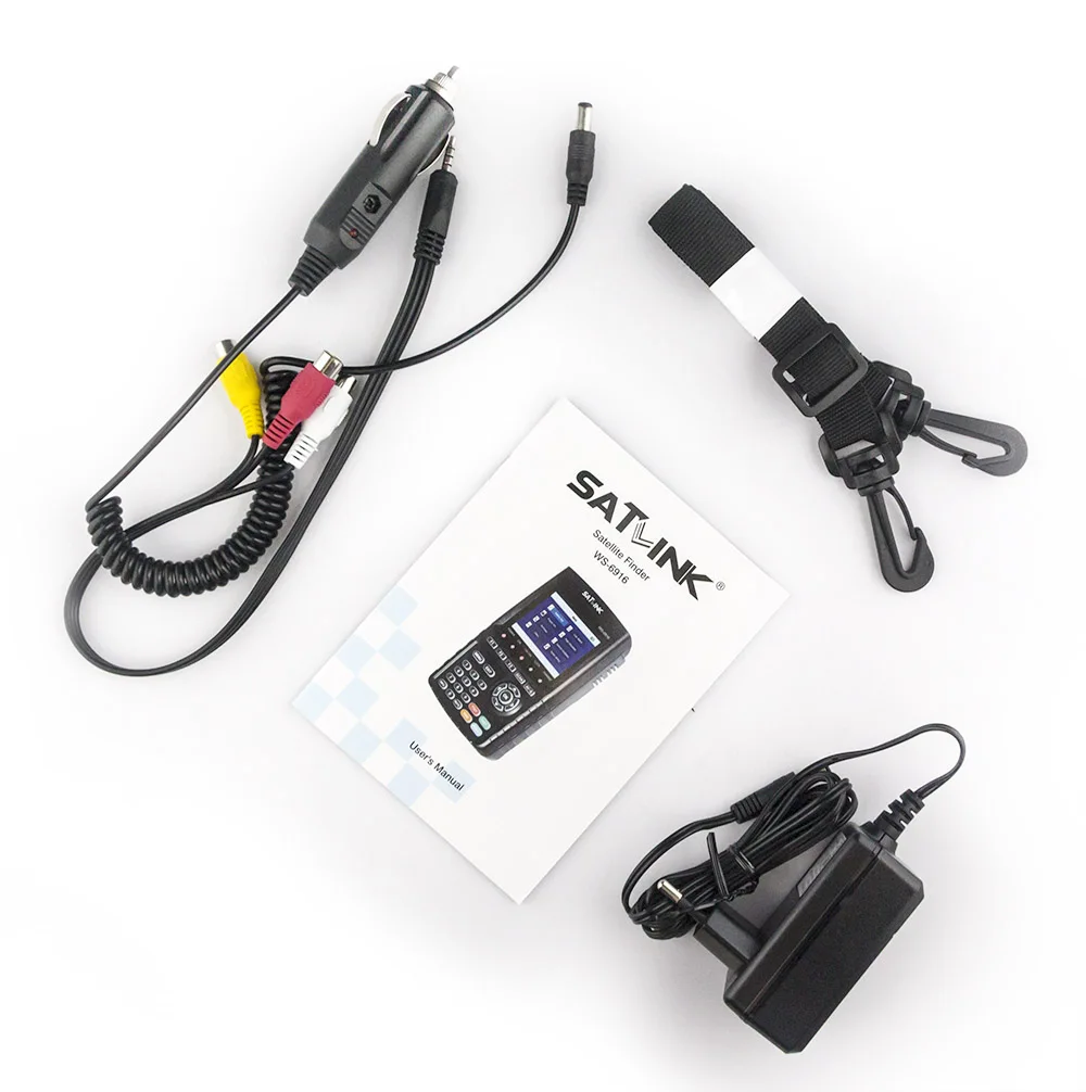 SATLINK WS-6916 DVB-S /DVB-S2 Цифровой спутниковый Finder метр WS6916 с 3 5 дюймов Высокое разрешение TFT ЖК-дисплей