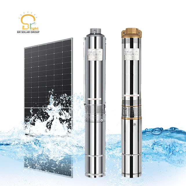 BR SOLAR 1.5hp solar submersible pump 1.1kw solar water pump with panel for agriculture
