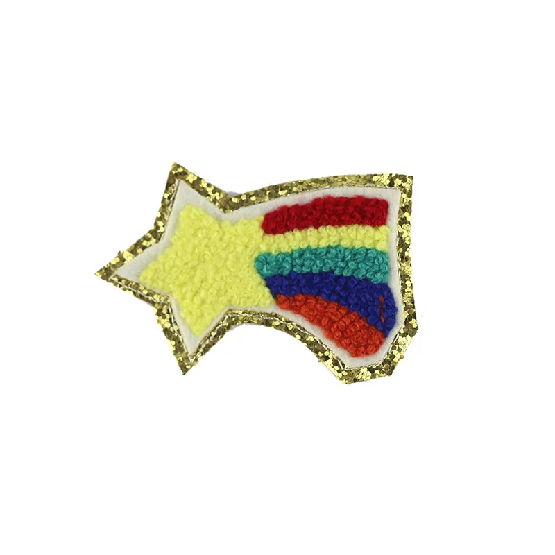 3M glue iron on embroidery glitter chenille light
