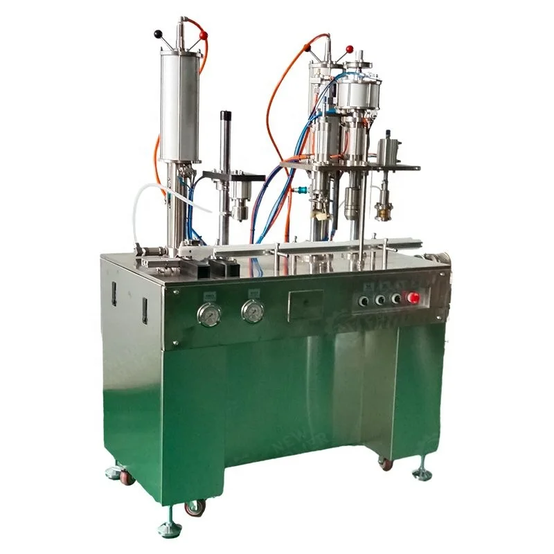 LPG Butane 3 In 1 Small Automatic DME Aerosol Filling Filler Sealing Inflating Machine