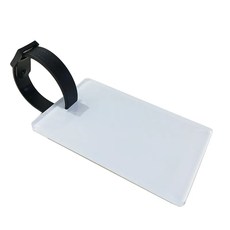 Wholesale Custom Logo Sublimation Travel Luggage Tags Blank Acrylic Luggage Tag for Heat Transfer Printing