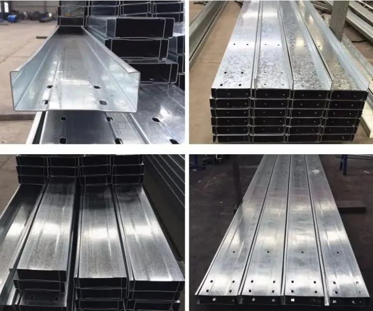 Perforated Steel C-channel Slotted Section Purlins Unistruct Framing Channel OEM design service C channel profile