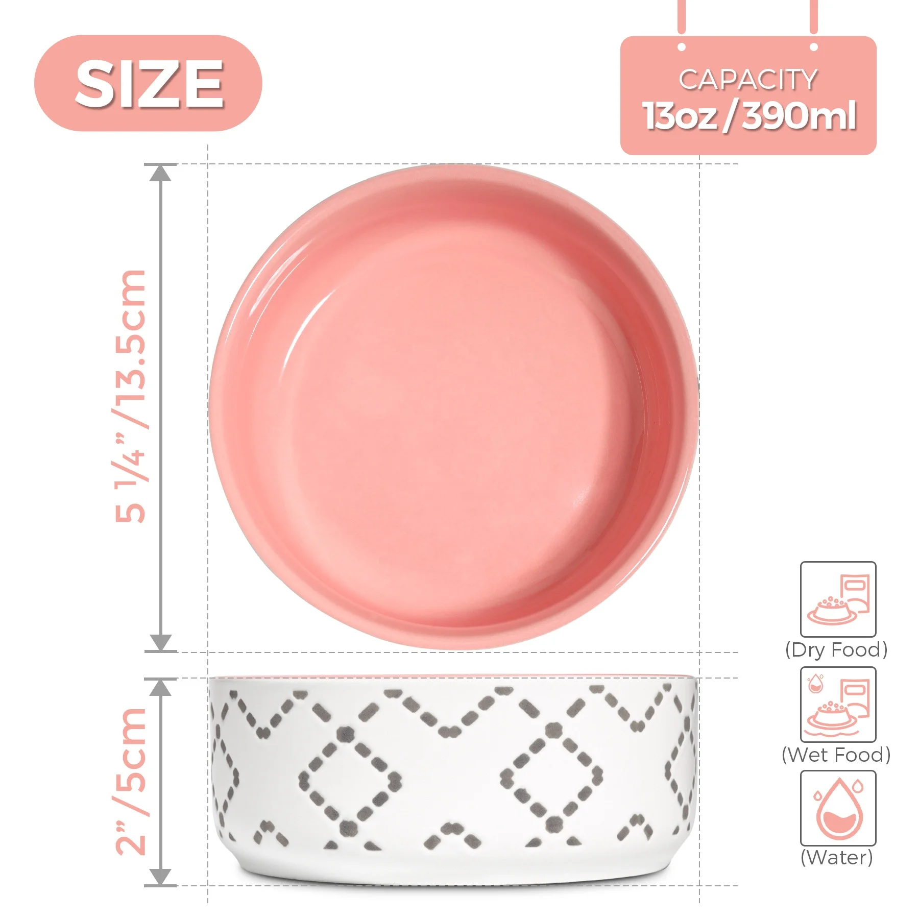 Hot sale easy to clean non-slip cat food bowl pet supplies newest pet bowl design 2021 customized pet ceramic water bowl design