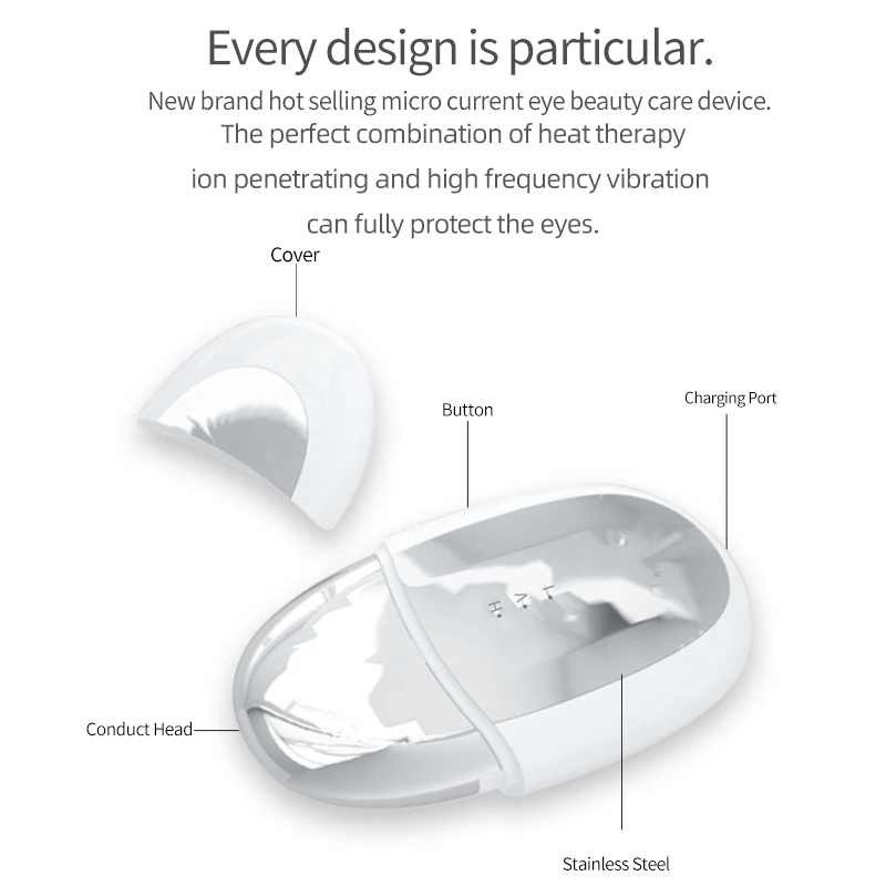 home beauty device eyes care machine microcurrent vibration and topical heating massage eye care