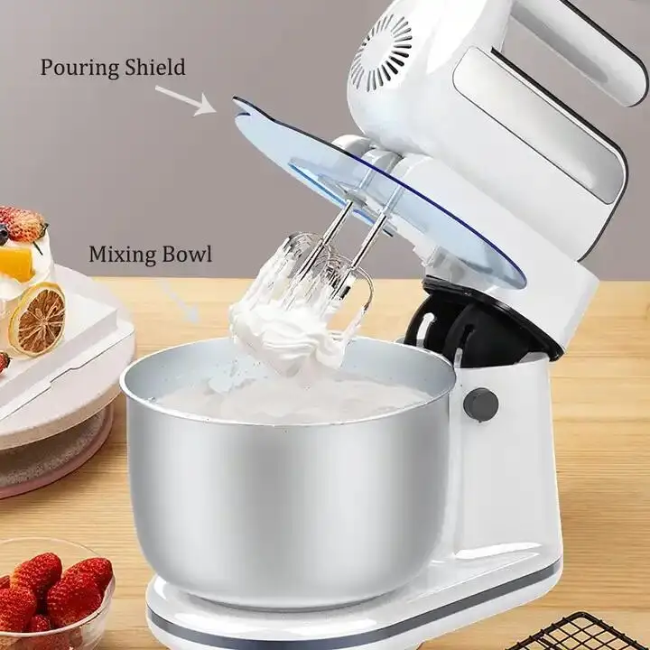 3.5L Kitchen Electric Food Mixer Egg Beater Hand Mixer with Bowl Multi 5 speeds with Turbo Function