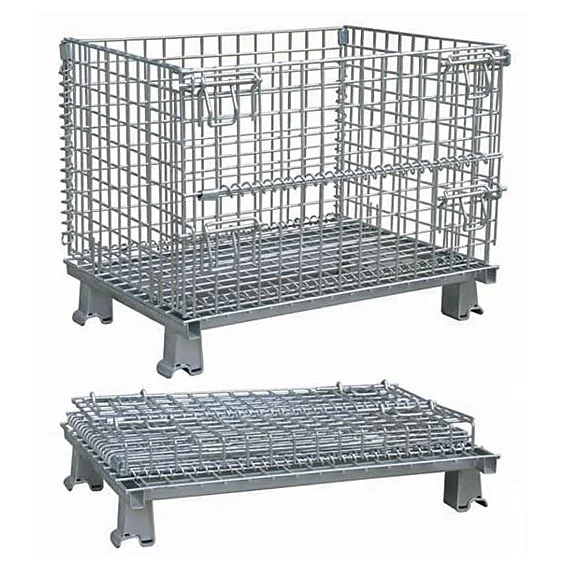 Warehouse Goods Storage Mesh Pallet Cage Heavy Duty Steel Wire Mesh Container Cage