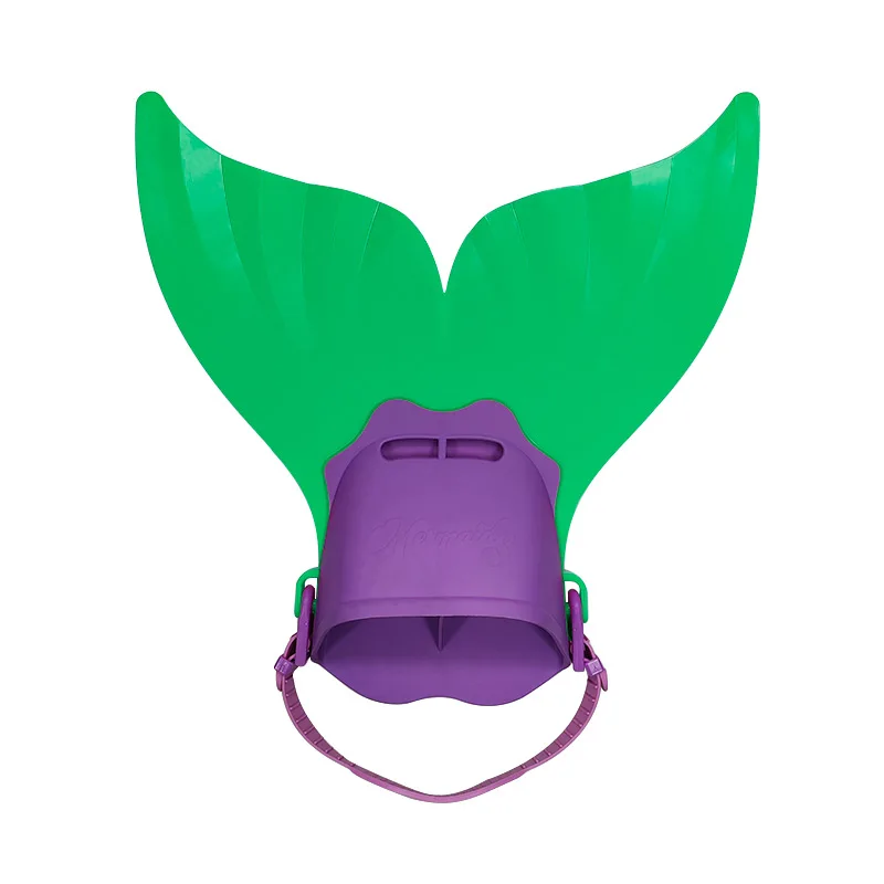 Boy girl children single piece swimming mermaid fins diving frog shoes one-piece whale tail fins