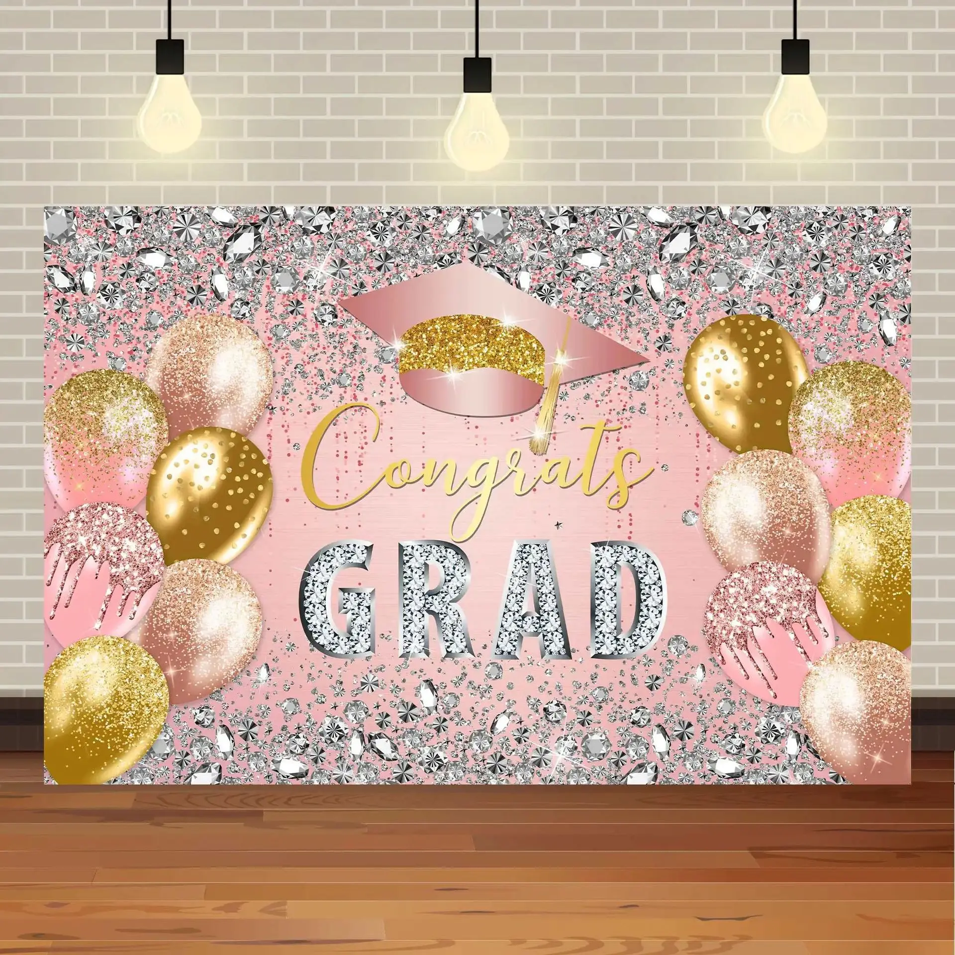 Custom 3x5 ft poly CONGRATULATIONS GRADUATION Congrats Grad Flag Banner