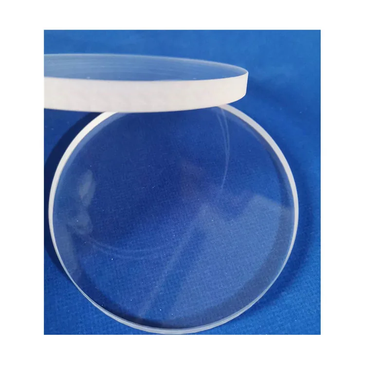 Высокотемпературное прозрачное округленное кварцевое стекло лист кварцевая пластина