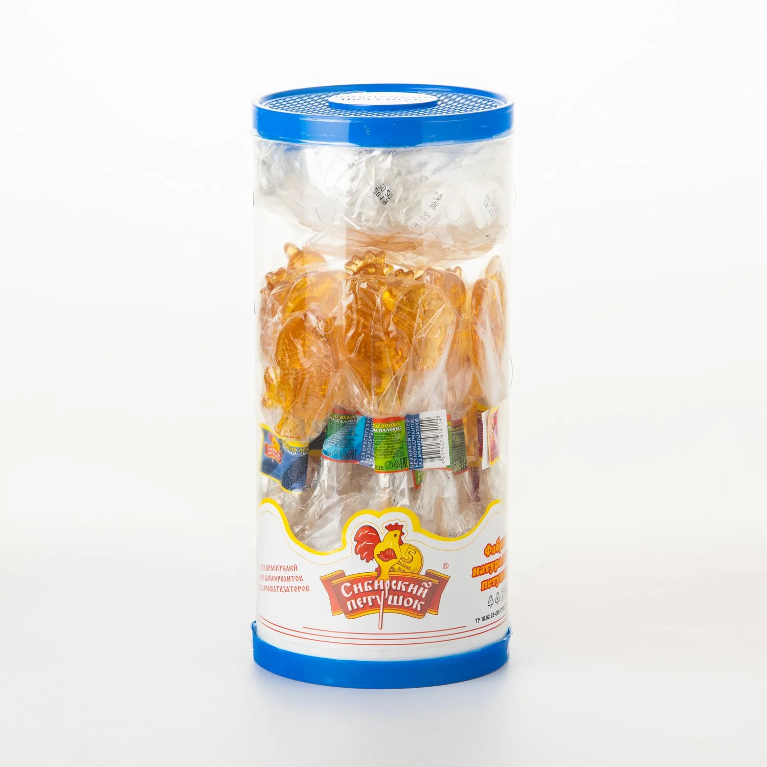 Леденец карамельный «Сибирский петушок» жесткие конфеты 24 гр., Для выведения токсинов, 40 шт. * Оптовая продажа конфет 6 bl / Tube