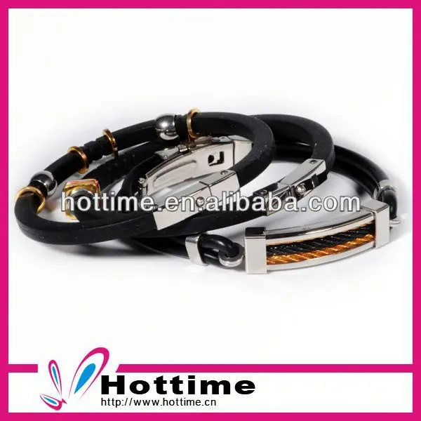 Unisex Women Silicone Rubber Ion Sport Bracelet