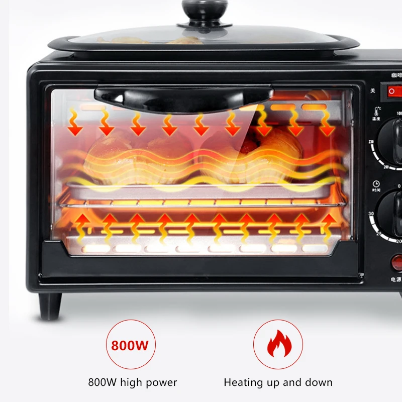 Multifunctional Household Electric Cooker Four-in-one Toaster Sanmingzhi Machine Internet Popular Breakfast Machine