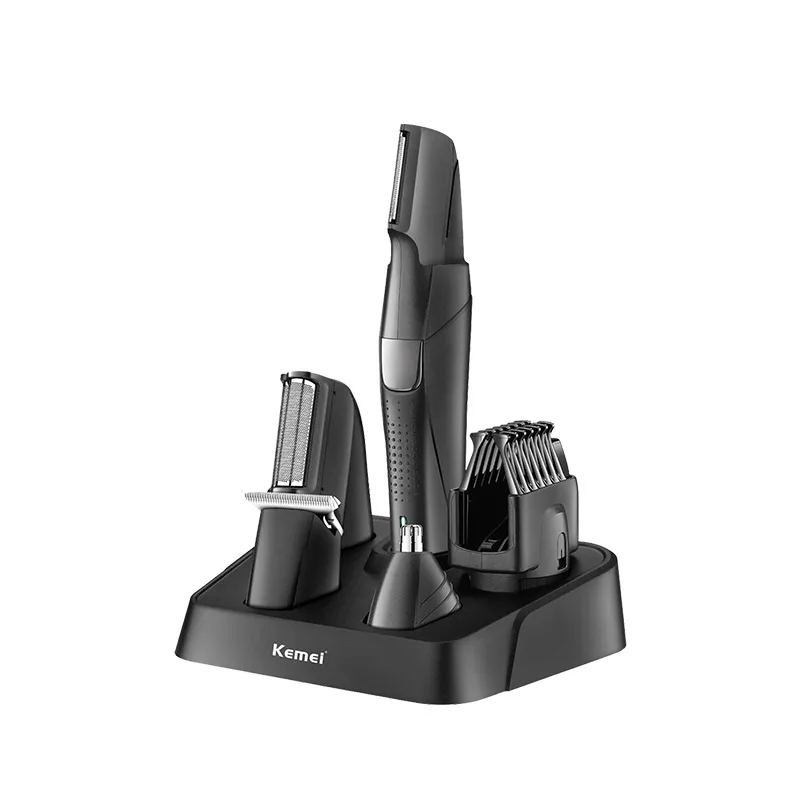 Kemei Km-5029 5 в 1 многофункциональный моющиеся с зарядной базы профессиональная электрическая бритва триммер машинка для стрижки волос набор