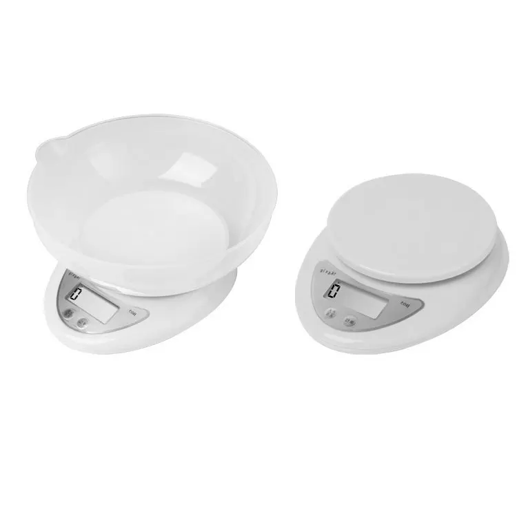 Food Digital Weight Scale, White with Bowl Kitchen Scale