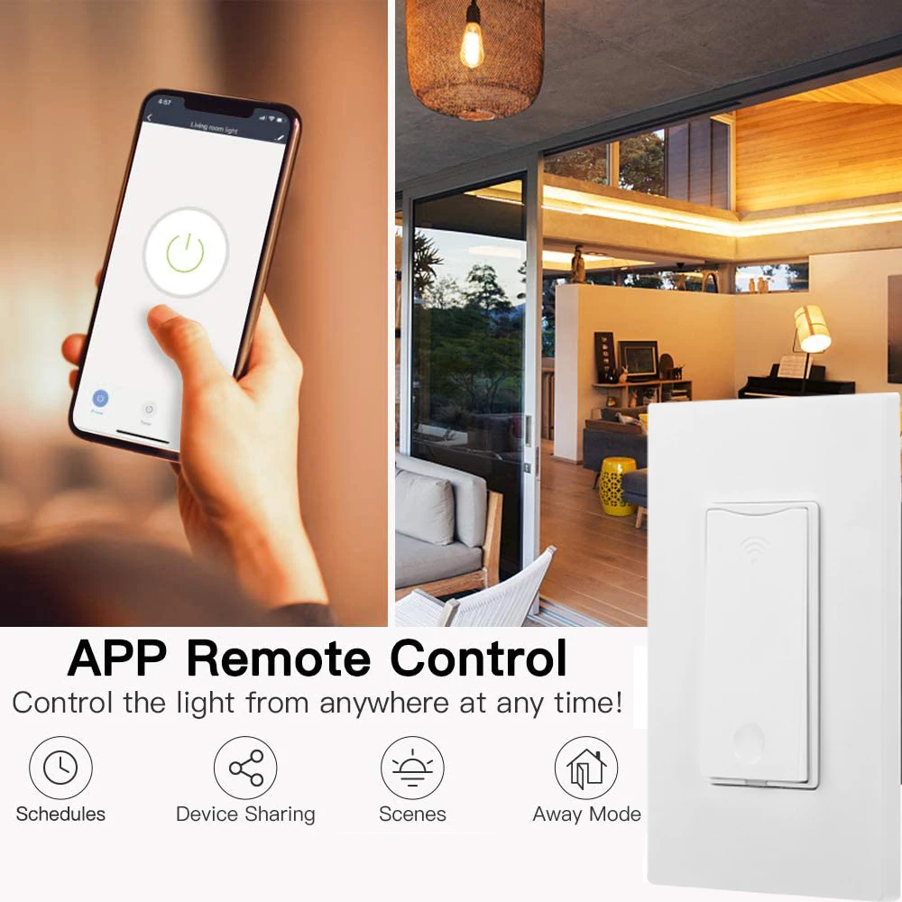 Keygma Tuya App KS-D01 us standard wall light wifi smart dimmer switch