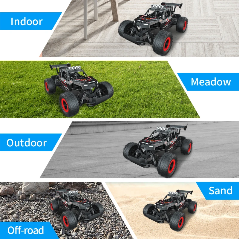 Amiqi JJRC Q102 2.4G Full Scale Remote Control Racing Stunt Off-Road Car 4WD Climbing RC Vehicle Car For Birthday Gifts