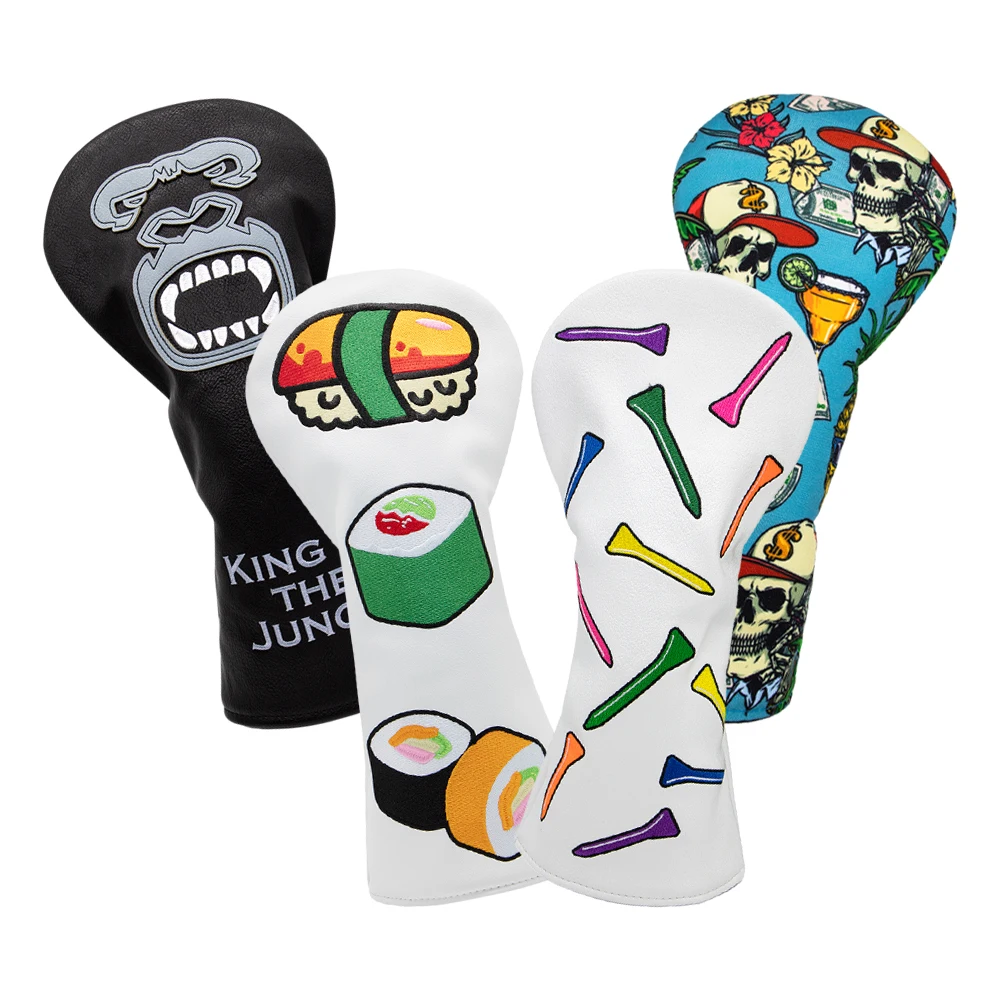 Wholesale Custom Bulk Retail Customized Driver Accessories Plain Golf Head Cover PU Leather Golf Headcover