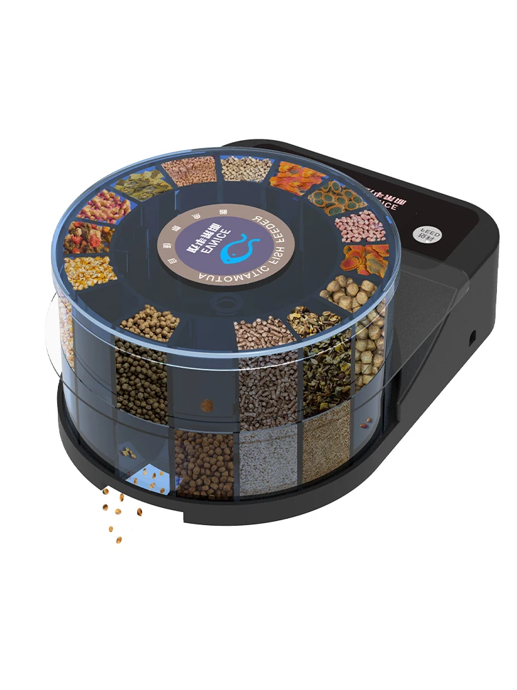 EV160UE-PLUS Indoor small automatic fish feeder Shrimp turtle goldfish timing feeding LED display screen control feeder