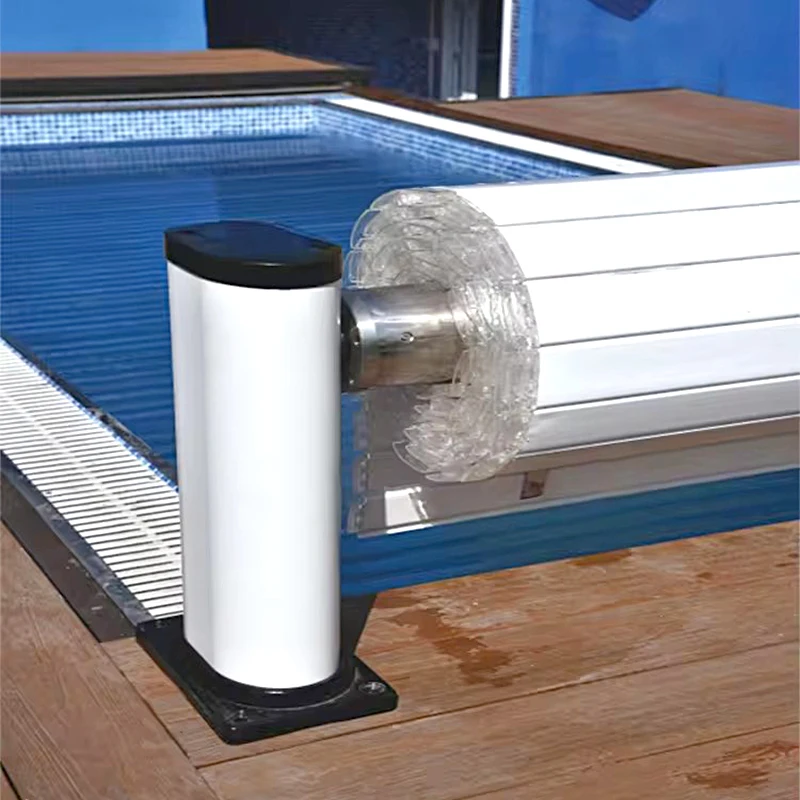 Aluminum Retractable Spa Cover Automatic Swimming Pool Hot Tub Cover with Rail