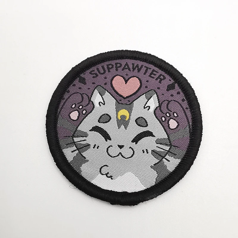 Custom woven labels woven badges patches clothing labels iron on patches custom woven patch For Hat